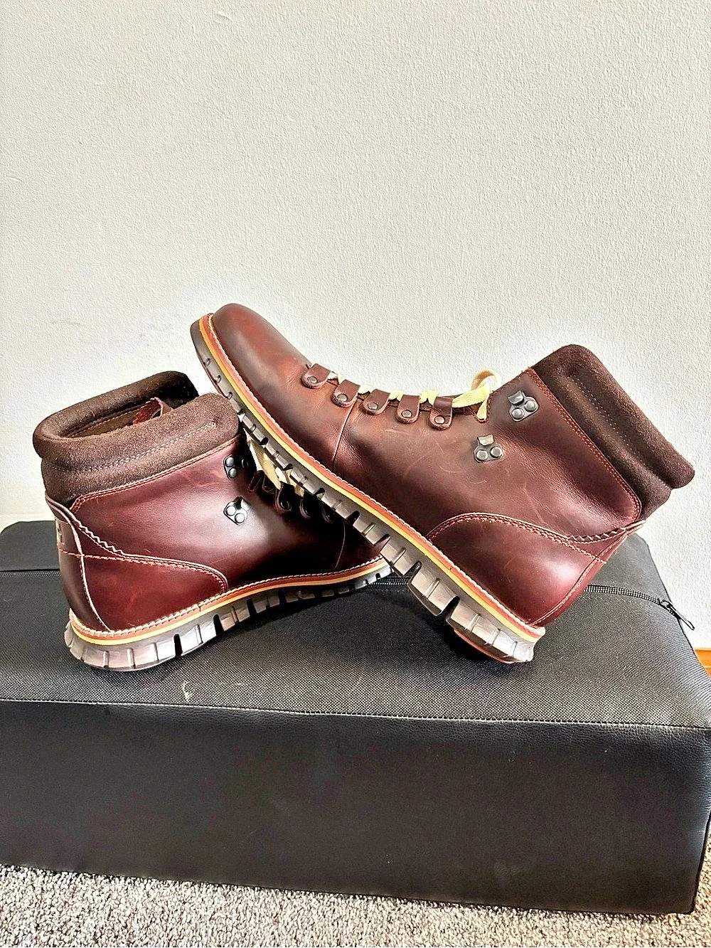 Cole Haan Zerogrand Leather Hiker Boot Brown US 10.5 Mint condition. Wore once